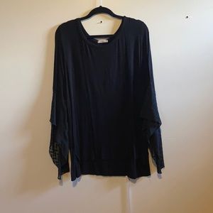 Black top with bell sleeves